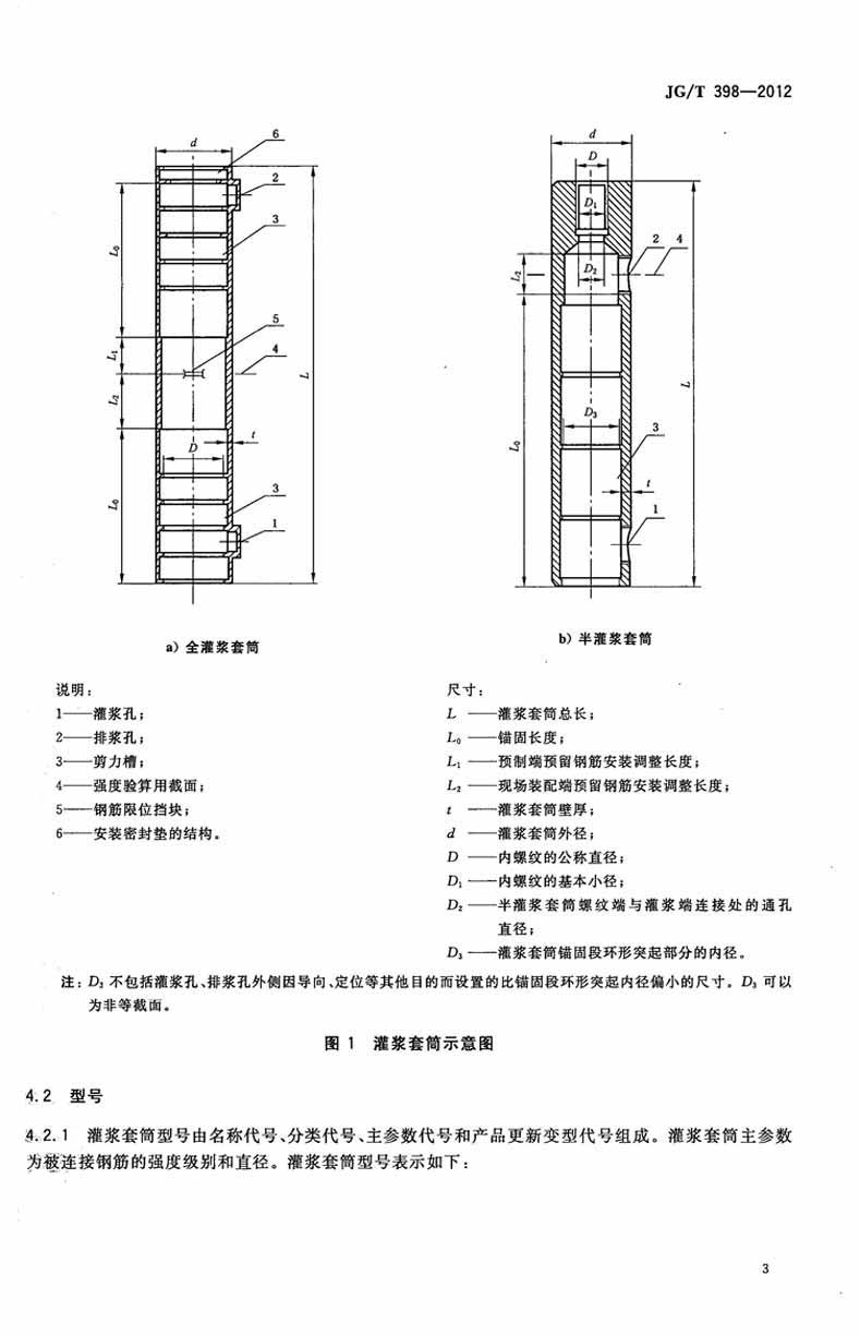 JGT398-2012鋼筋連接用灌漿套筒操作規(guī)范標(biāo)準(zhǔn) JGT398-2012鋼筋連接用灌漿套筒操作規(guī)范標(biāo)準(zhǔn)